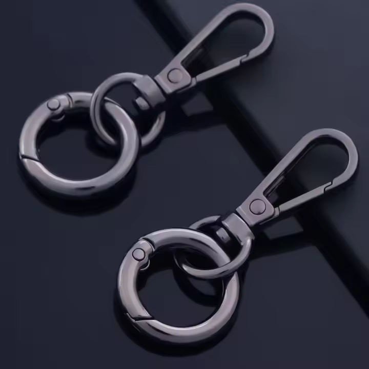 2 Sets De Hebilla Giratoria De Metal Para Manualidades Y Fabricación De Correas Clavija Doble Abertura Para Llaves - 1
