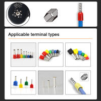 Kit De Herramienta De Crimpado De Ferrules De Cable Herramienta De Crimpado De Conectores De Ferrules De Cable Kit De Pinzas De Crimpado Hexagonal (0.08-16mm²/AWG28-5) Para Ferrules De Cable - details 3