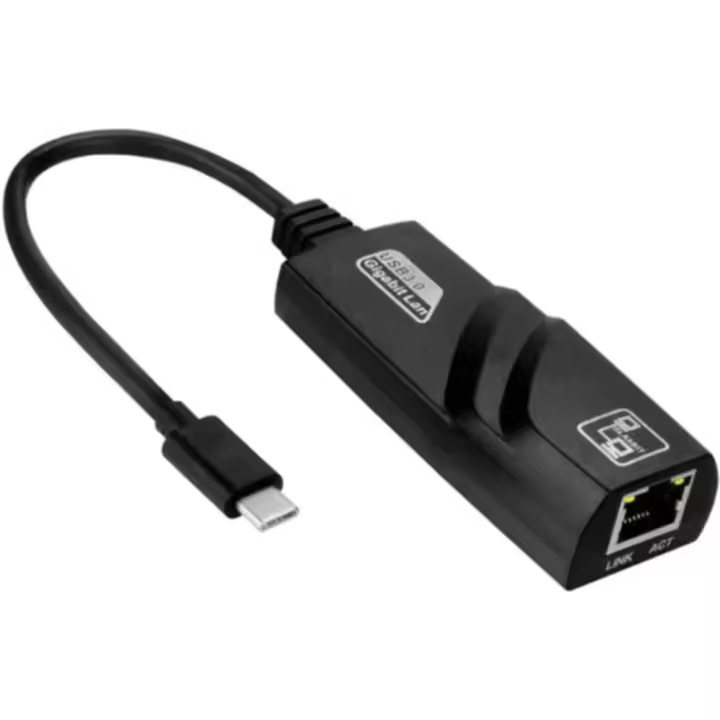 FGNS. Adaptador USB C a Ethernet, uni RJ45 a USB C Thunderbolt 3/Tipo C Gigabit Ethernet Adaptador de Red LAN, Compatible con Portátiles,PC etc. - 1