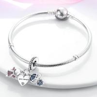 Encanto De Colgante De Árbol De Familia Platinado En Plata Para Pulsera De Bangle Y Collar DIY Regalo Con Doble Vuelo Aéreo - details 199