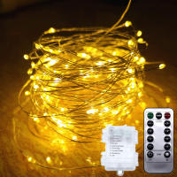 Luces De Navidad LED Impermeables Con Control Remoto Y Pilas Incluidas Cadena De Luces De Fairy Para Decoración De Bodas Y Exterior Con 8 Modos Colores Variados - details 2