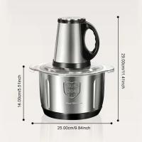 Picadora de carne eléctrica de 5 l, procesador de alimentos para bebés de acero inoxidable 304, cortadora de verduras multifuncional, trituradora de alimentos - details 8