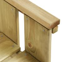 vidaXL Banco de jardín de madera de pino impregnada 121 cm - details 5