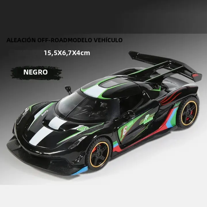 Coche De Acción JESKO a Escala 1:32 Con Sonido Y Luz Vehículo De Retroceso Para Decoración Juguetes Metálicos Para Niños - 1
