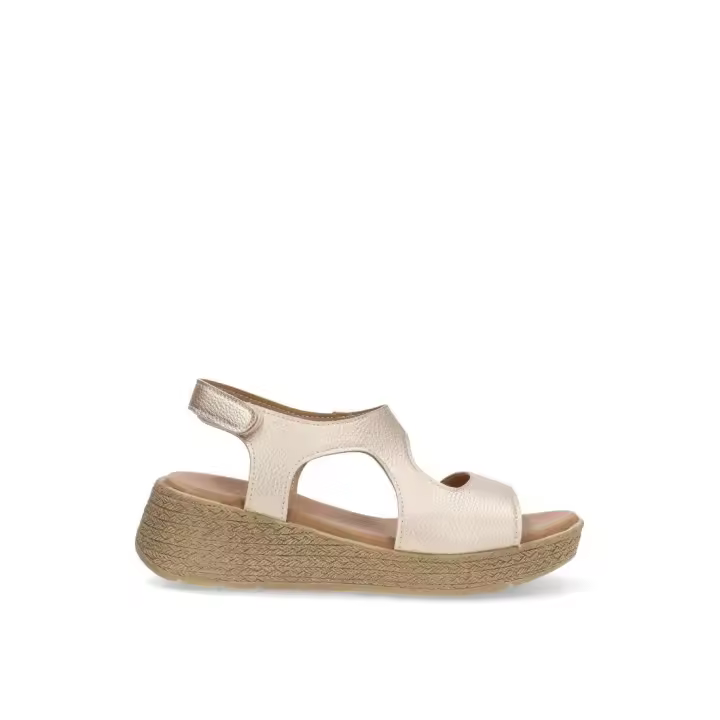 SANDALIA CUÑA ARMONY 40012 LUNDEY, MUJER ORO - 1