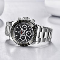Reloj De Hombre BENYAR 2024 Chronógrafo Deportivo De Lujo Reloj De Cuarzo Acero Inoxidable Impermeable Con Manos Luminosas Y Calendario Completo - details 12