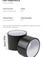 Parche De Cuero Artificial Resistente Al Agua Para Reparación De Scooters Motos Sillas Y Sofás DIY Negro Autoadhesivo - details 2