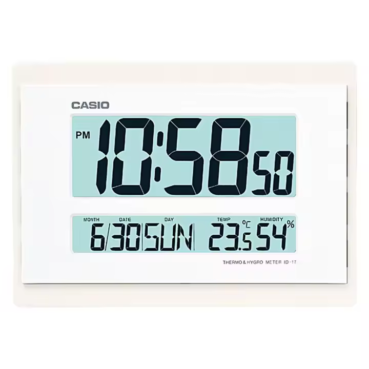 Casio Id-17-7df  Reloj De Pared Para Unisex Color Blanco - 1
