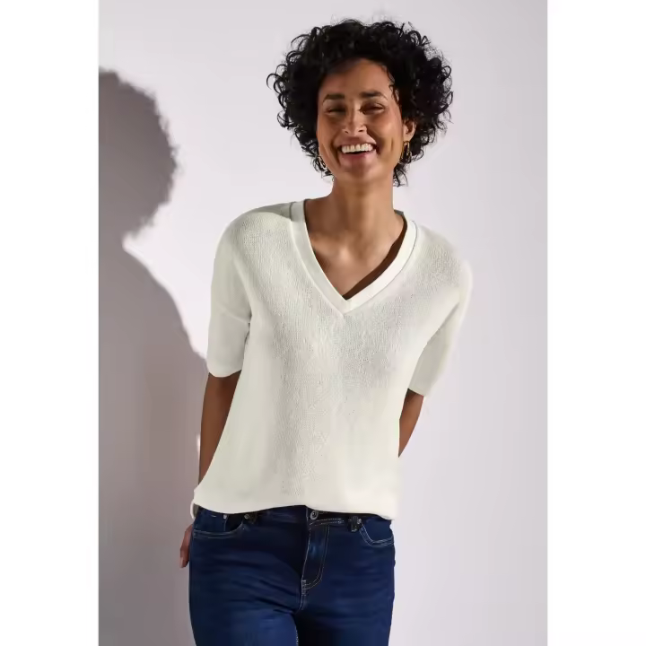 Street One Mod. PS322901 - Camiseta cuello en V y aberturas laterales para mujer - 1