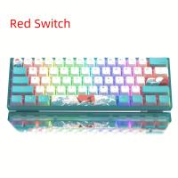 Teclado Mecánico De Juego RGB Intercambiable Hot-Swappable Pudding Keycap TKL 60% Para Laptop Y PC Con Cable Teclado De Computadora Estándar - details 0