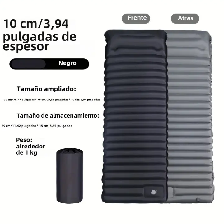 Alfombra Inflable Para Camping De 10 Cm Ultra-ligera TPU Impermeable Y Antideslizante Matrícula Portátil Para Coche Y Tienda De Campaña - 1