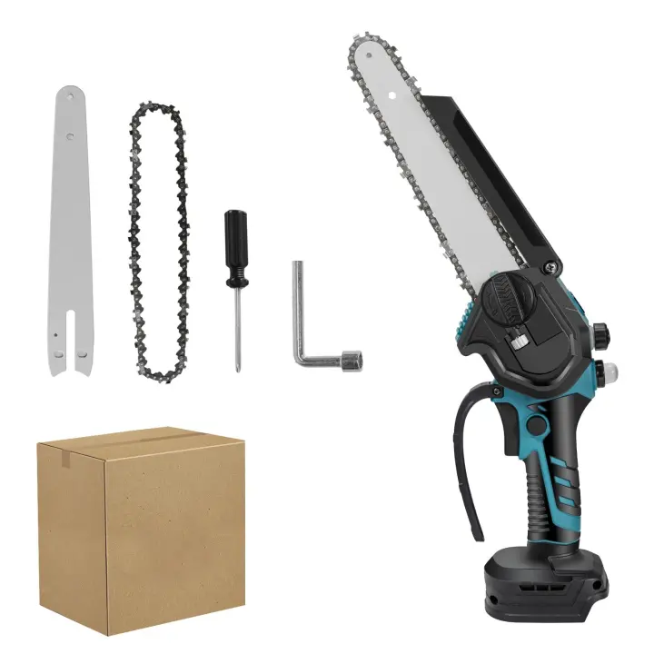 Motosierra eléctrica sin escobillas para carpintería, herramientas de corte de jardín para batería Makita de 18V, 8 pulgadas Motosierra eléctrica sin cepillo, Sin batería - 1