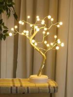 Lámpara De Árbol De Perlas LED 36 Luces Para Decoración De Mesa Y Dormitorio Luz Nocturna Con Luz Ambiental Soothing Operada Por USB O Pilas - details 4