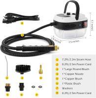 Limpiador a vapor de 2500 W, vaporizador eléctrico de alta presión para limpieza, limpiador a vapor portátil para coche - details 4