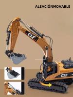 Modelo De Camión Escavador De Escala 1/50 Con Pico De Nieve Juguete De Metal Para Niños Vehículo De Ingeniería Con Sonido Y Luz Regalo De Cumpleaños Para Boys - details 0