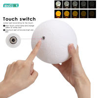 Lámpara Nocturna LED De Luna 3D Recargable Cambio De Color Lámpara De Toque Para Niños Iluminación Para El Hogar - details 8
