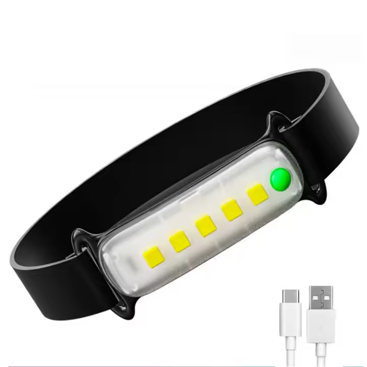 Linterna Frontal LED Recargable Con Sensor Y Batería Integrada 6 Modos Pesca Torcha Frontal Ligera Para Camping Al Aire Libre - 1