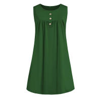 Vestido De Verano Para Mujer Talla S-5XL Estilo Casual Prenda Interior Con Botones Pleated Vintage Largo Hasta La Rodilla - details 24