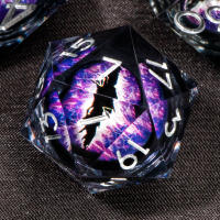 Juego De Dados DND Líquido Núcleo D&D Resina Fronteriza Para Juego De Rol RPG D20 D12 D10 D8 D6 D4 Borde Fino Dados De Dragón Y Sótano - details 7