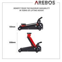 Arebos Gato hidráulico 3T con pedal, 2 caballetes, capacidad de carga de 3 toneladas, gato hidráulico para taller y aficiones - details 12