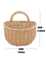 Cesta De Almacenamiento De Pared Hecha De Imitación Rattan Para Jengibre Y Ajo Cesta De Huevo Para Cocina Y Baño Ecológica Y Resistente - details 7