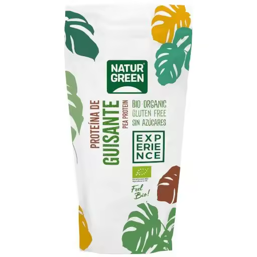 Proteína de Guisante Bio | 250g | Doypack Resellable | Apta para Veganos | Sin Gluten | Rica en Hierro | NATURGREEN - 1