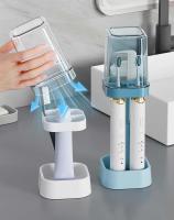 Juego De Organizador De Dientes Y Cepillo Minimalista Con Vaso Para Lavar La Boca Tumbler Y Soporte Espacioso Para Baño Material PP Tipo De Instalación Tipo De Piso - details 8