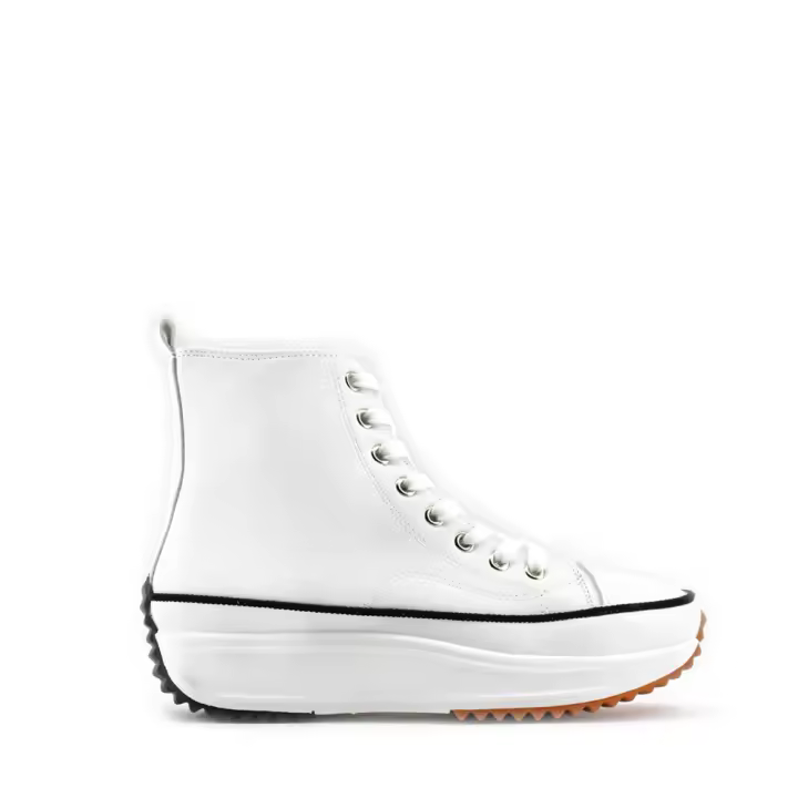 MODELISA Zapatilla Alta De Polipiel Con Cordón Estilo Casual Para Mujer - 1