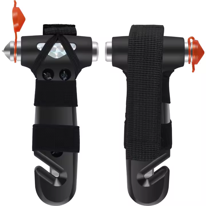 Martillo De Seguridad Para Coche De Emergencia Universal Con Cortador De Cinturón 3 En 1 Rompe Vidrio Rescate - 1