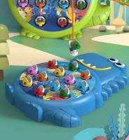 Juguete Educativo De Pesca Magnética Con Dinosaurios Para Niños Juego De Pesca Con Palanca Para Bebés Y Niñas Juguete Inteligente De Color Verde Y Azul - details 1