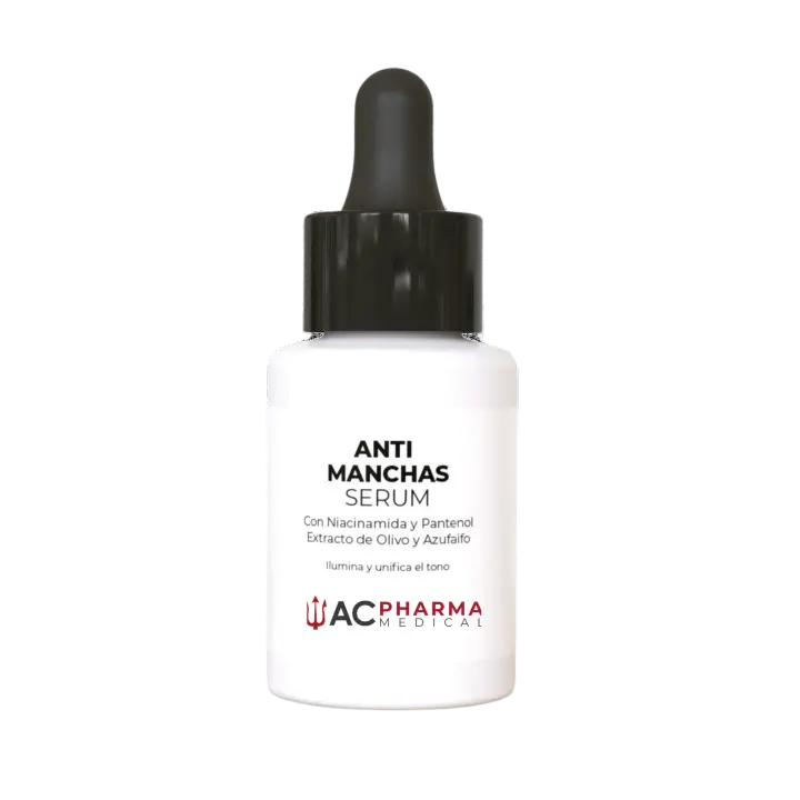 Serum Anti Manchas con Niacinamida y Pantenol | Envase 30 ML | Enriquecido con Extracto de Olivo y Azufaifo para potenciar su poder antimanchas | MUY EFECTIVO para unificar tono de la piel, eliminando manchas y rojeces en la cara | ACPHARMA MEDICAL - 1