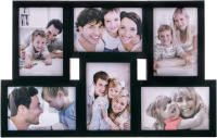 EasySpeed Portarretratos Collage 6 Fotos, Marco Multifoto de Pared, Decoración Hogar u Oficina, Tamaño 13x18 cm, Colección Foto, Color Negro, Galería, Cuadro de Fotos, Porta Fotos - details 1