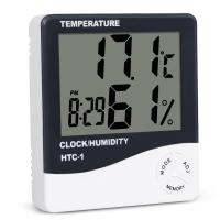 Medidor De Temperatura Y Humedad Digital HTC-1 HTC-1S Estación Meteorológica Con Reloj Para Interior Y Exterior Hygrometer - details 1