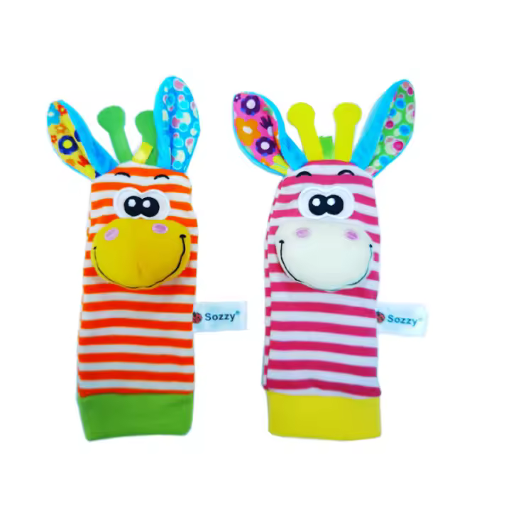 Correa de muñeca decorativa relajante para bebé Sozzy, correa de reloj, calcetines sonajero para recién nacidos, juguete educativo para bebés de 0 a 1 años - 1