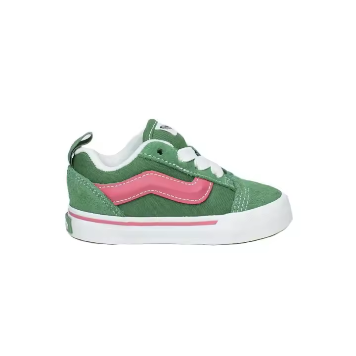 Zapatilla Baby Vans Knu Skool Verde Fucsia - 1