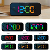 Reloj De Alarma Recargable Con Pantalla LED Y Espejo RGB Colorido Grabación De Sonido DIY Pantalla Digital Moderna - details 0