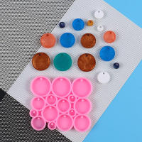 Molde De Silicona Mini Redondo Para Llaveros Epoxy Resina Pastelería Chocolate Artesanía Horno Multiplacas De Círculos Brillantes - details 2