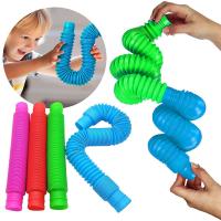 Juguete Creativo Para Niños 6PCS De Tubo Telescopio Flexible En Colores Populares Juguete De Desestres Para Fiesta De Cumpleaños - details 6