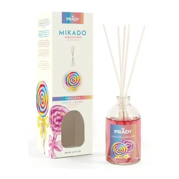 Mikado Ambientador Prady 100ml – PIRULETA | Aroma Duradero para el Hogar - 1