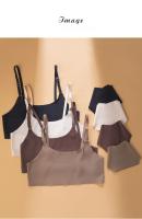 Sujetador sin aro y conjunto de ropa interior para mujer - Top tirantes transpirable, reductor de apariencia para bustos grandes, con efecto push-up, sexy y sin costuras. - details 11