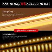 Tira De Luz LED COB Flexible 220V Con Cinta Adhesiva 288 LEDs Alta Densidad Luz Línea Impermeable Con Interruptor Y Cable - details 4
