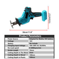 Sierra eléctrica alternativa inalámbrica de 18V, 4000rpm/min, herramienta de corte de madera y Metal de velocidad Variable, sierra eléctrica para batería Makita de 18V - details 2