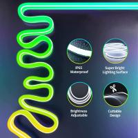 Tira De Luz LED Neón 3/5m Inteligente WIFI APP RGB 16 Colores Impermeable Flexible Compatible Con Alexa Para Decoración De Habitación - details 6