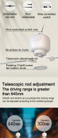 Ventilador de camping, versión enchufable USB, aspas desmontables, ganchos, ventilador de techo pequeño, ventilador de techo portátil con enchufe desmontable - details 2