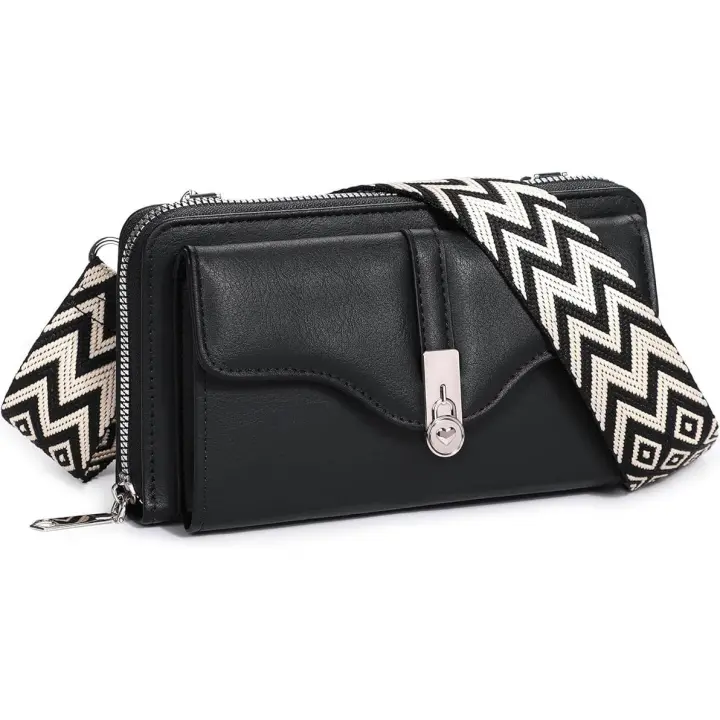 Bolso Movil Mujer, Pequeño Bolso de Teléfono Móvil de Piel de PU, Mini Bolso de Teléfono Celular Cruzado with Ranuraspara Tarjeta y Correa de Hombre Ajustable para Mujeres - 1