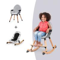 Kinderkraft - FINIO Hamaca bebé, Balancin para bebés 0-9 kg, Patas de madera, Posición tumbada, Materiales suaves, Fácil de limpiar, Diseño escandinavo, Negro… - details 5