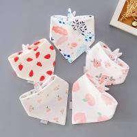 5PCS/LOT Pañuelos Para Bebé Triángulo De Algodón Con Estampado De Dibujos Animados Toalla De Saliva De Algodón Para Bebés Niños Y Niñas De 1-3 Años Accesorios Para Bebés - details 1