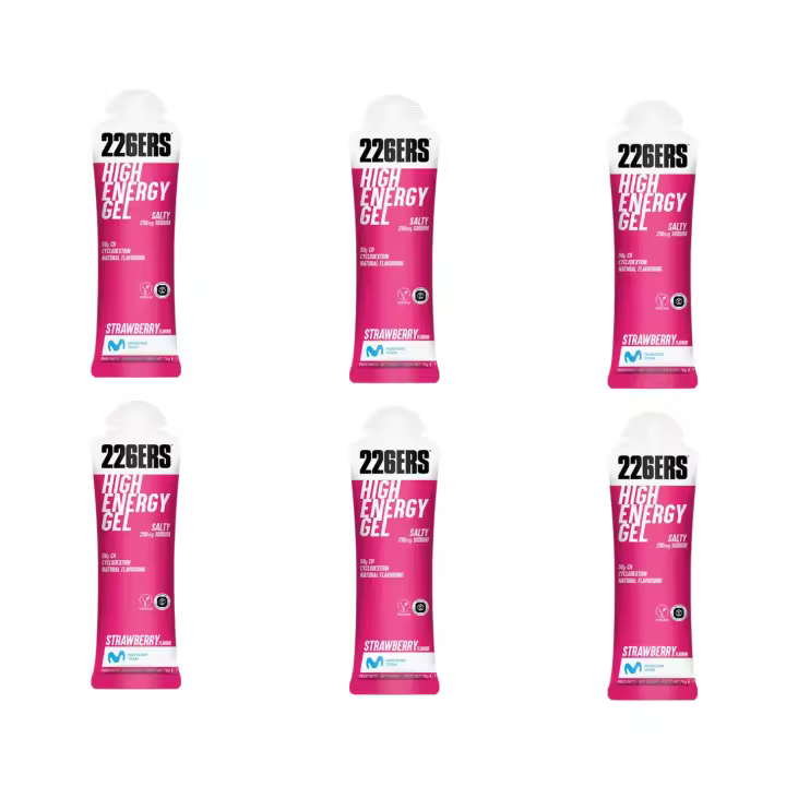 226ERS PACK 6 GELES X 60ML HIGH ENERGY GEL CON CICLODEXTRINA - SABOR FRESA - 1