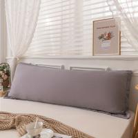 Funda De Almohada Larga De Color Sólido Suave Y Amigable Con La Piel Apta Para Dormitorio O Habitación Excluye El Almohadón - details 3