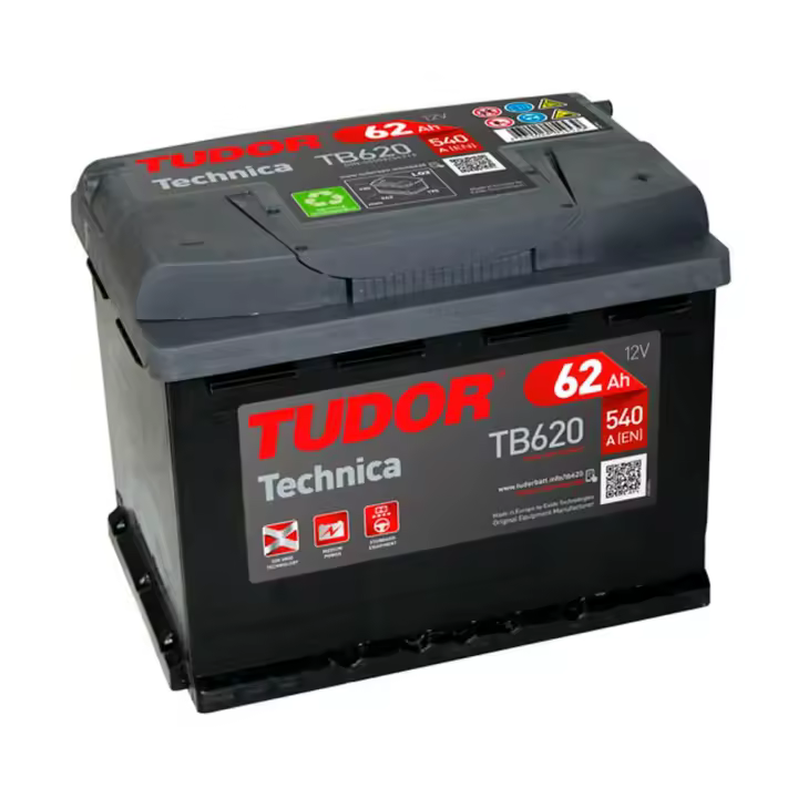Batería para coche Tudor 62Ah 540A TB620 - 1